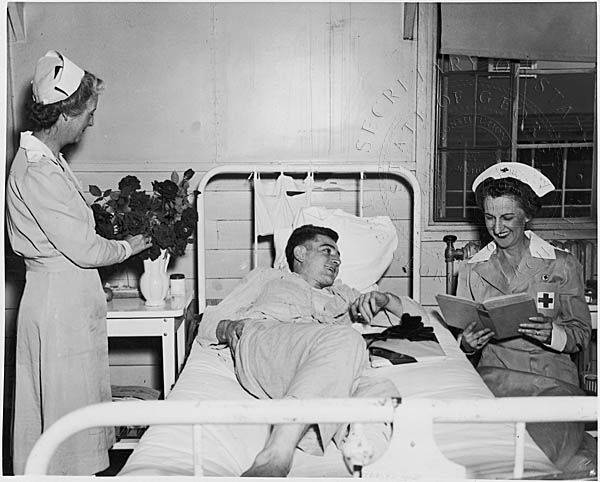 Image shows Red Cross Gray Ladies members at work
(Image courtesy of the Lamar Q. Ball Collection, Georgia Archives)