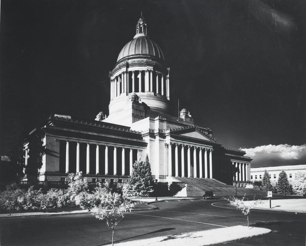 The Washington State Legislative Building (image courtesy of the General Subjects Photograph Collection, Washington State Archives)